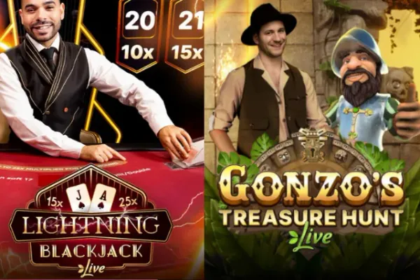 Gonzo’s Treasure Hunt och Ligtning Blackjack