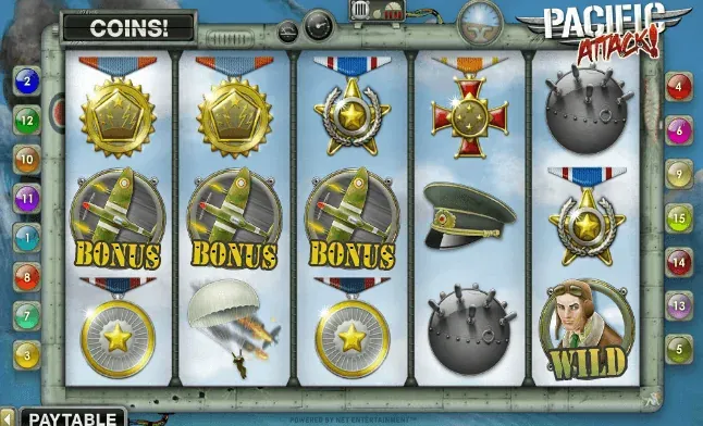 Pacific Attack slot 2026 – tema, bonusar och spelbudget