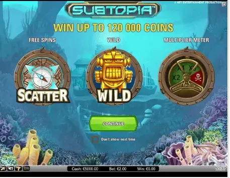 Subtopia slot 2026 – undervattensslot med free spins-koll
