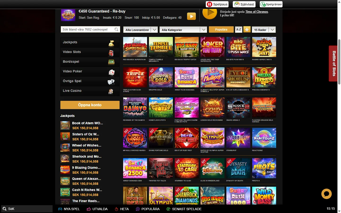 Videoslots casino-lobby september 2026
