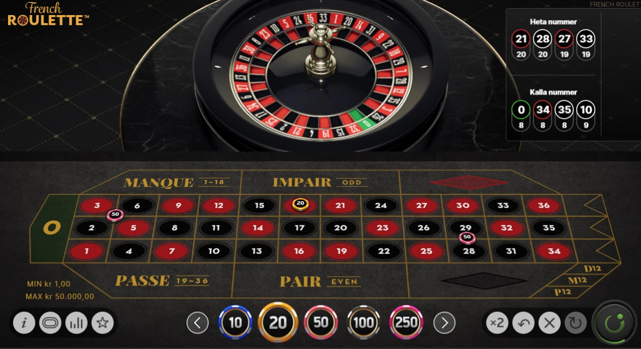 roulette fransk