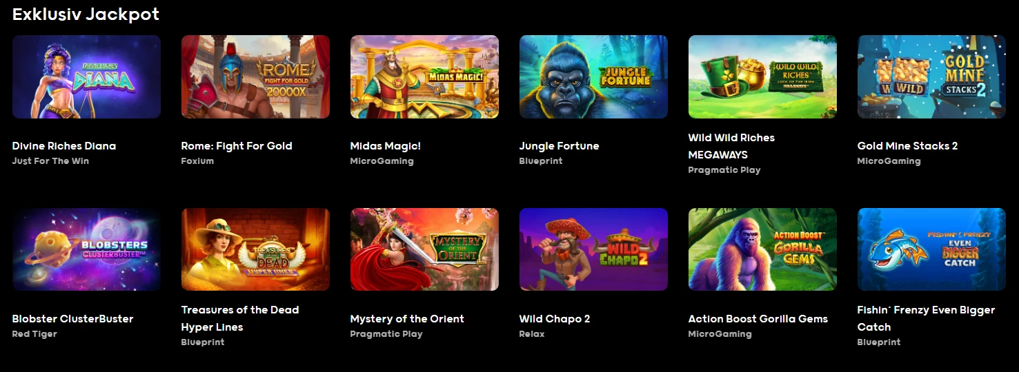 några jackpotspel hos gogo casino
