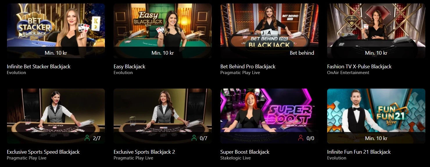 Utmana dealern i live blackjack hos Gogo Casino