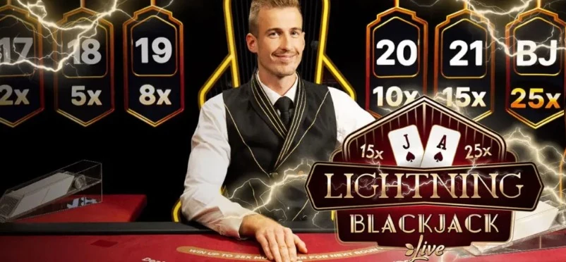 Lightning Blackjack live banner