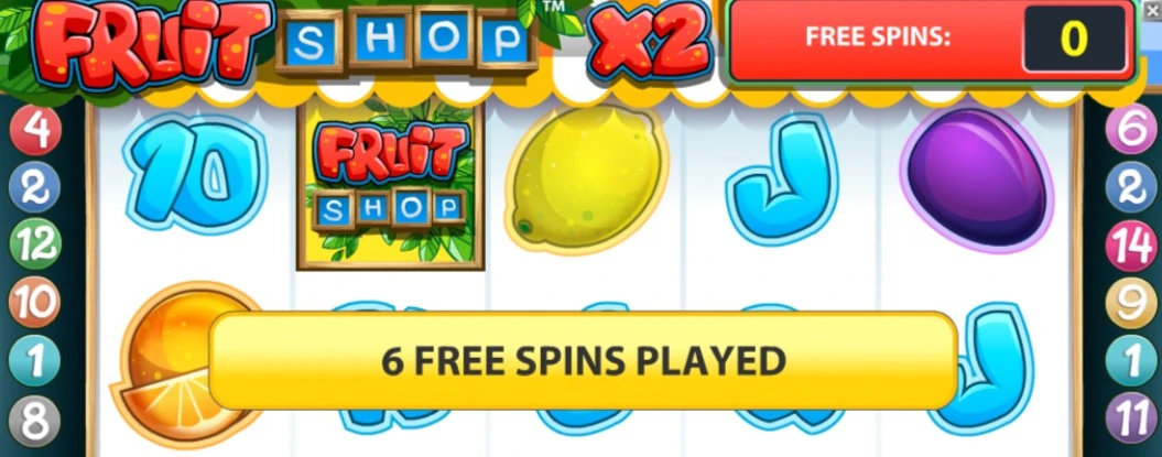 Free spins på Fruit Shop