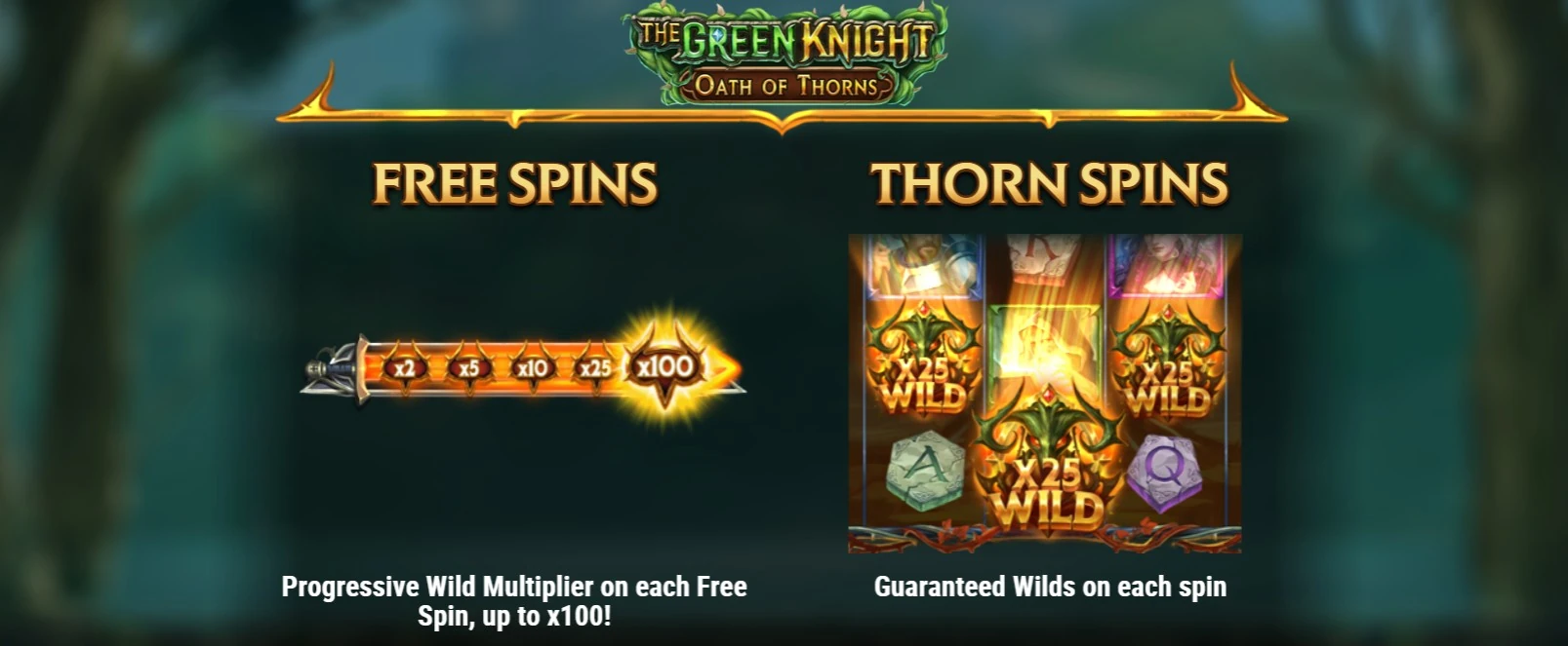 Free spins-funktioner för The Green Knight Oath of Thrones