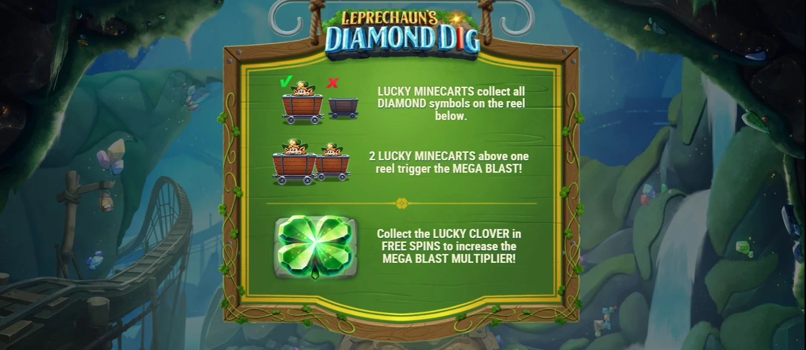 Leprechaun’s Diamond Dig funktioner