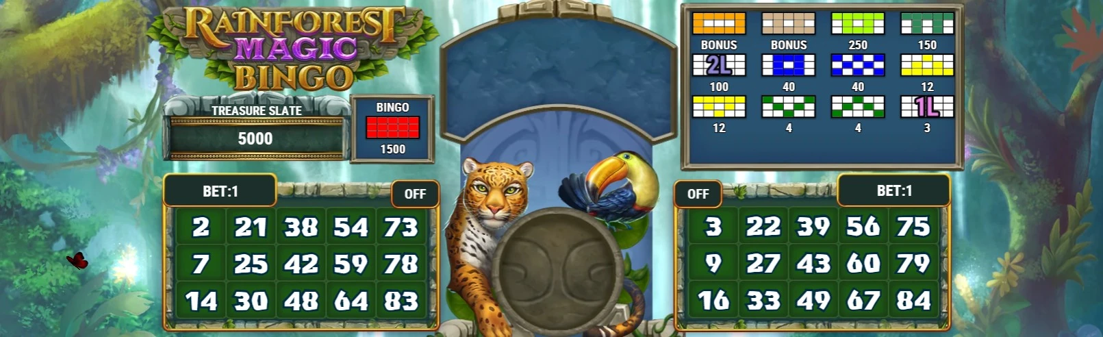 Rainforest Magic bingo: Bingo i demoläge