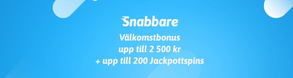 snabbare casino 2500 kr bonus + 200 spins