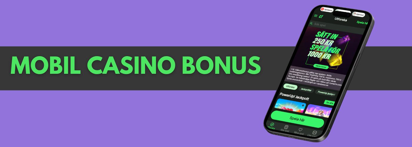 comeon mobil casino bonus