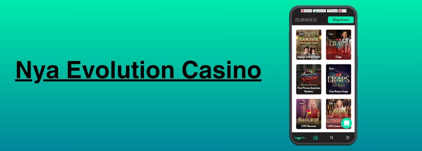 evolution spel hos dunder casino